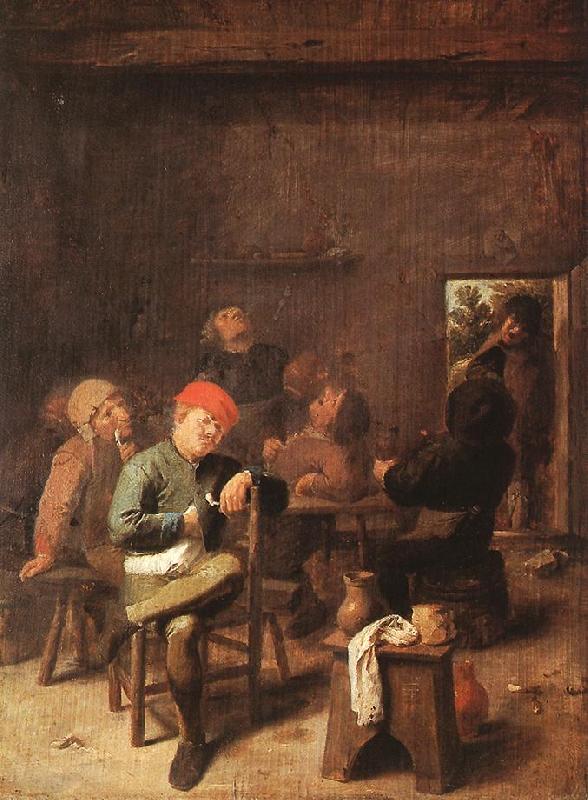 BROUWER, Adriaen Peasants Smoking and Drinking f Germany oil painting art